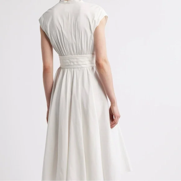 Kobi Halperin White Tie Waist Midi Dress - Picture 2 of 14